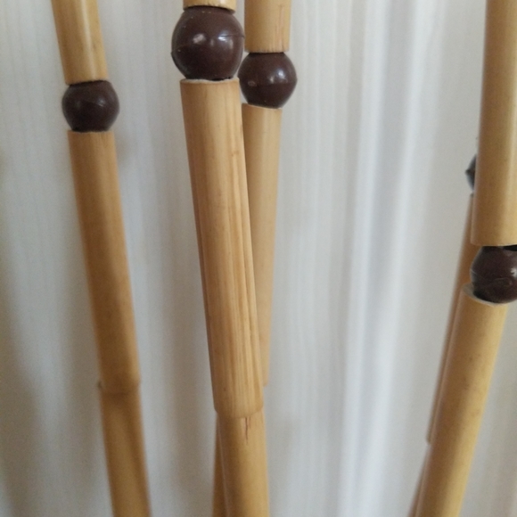 Vintage 70's Bamboo Wood Curtain Door Tiki  Bar Decor 35” x 70” Boho Hippie Hips - Picture 13 of 17